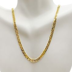 This Italian 14k Gold Over Silver 4mm Miami Cuban Double Curb Chain Necklace is a sophisticated and stylish piece of jewelry. Crafted in Italy from high-quality sterling silver, this necklace features a distinctive double curb design with a 4mm thickness, offering a modern twist on the classic Miami Cuban style. Its polished finish and durable construction make it a perfect accessory for any occasion, adding a touch of elegance and contemporary flair to your look.  Each chain has an anti-tarnish coating keeping its sparkle for longer!  Stamped "925" & "Italy" 22", 24" length available 4. 1mm Thick Real Italian 14k Gold Over Silver - Stamped "925" & "Italy" for authenticity  Wipe down with dry cloth Luxury 14k Gold Tarnish-resistant Cuban Link Necklace, Luxury Tarnish-resistant Yellow Gold Cuban Link Necklace, Gold-tone Cuban Link Curb Chain Necklace, Gold-plated Yellow Gold Cuban Link Necklace, Gold-tone Cuban Link Necklace With Adjustable Chain, Mens Jewelry Necklace, Gold Jewelry Necklace, August Birthstone Jewelry, July Birthstone Jewelry