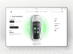 an image of a car on the dashboard of a computer screen with instructions for how to use it