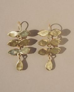 Textured organic layered leaf earrings. Inspired by botanical motifs, this pair strikes a balance of soft and... Botanical Motifs, Santa Cruz Mountains, Botanical Earrings, Stained Glass Suncatchers, Ceramic Shop, Thread Earrings, Inspo Board, Recycled Metal, Sunglasses Shop