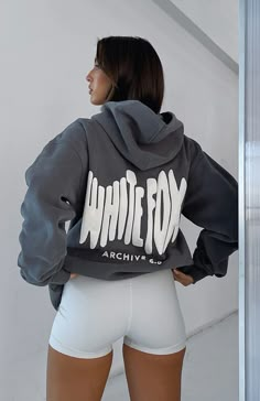 Archive 6.0 Oversized Hoodie Ash | White Fox Boutique US Wishlist Collage, Fox Clothing, Fox Hoodie, Puff Print, Cute Sweatshirts, Oversized Hoodie, White Fox, Dream Clothes, Preppy Outfits