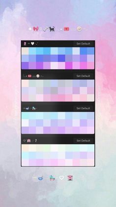 the color picker app is displayed on an iphone's screen, with different colors and