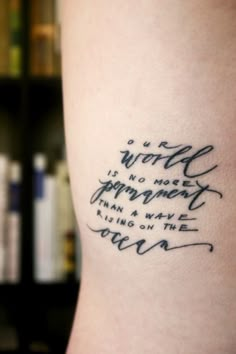 a tattoo with writing on it that says, i will not be sorry to anyone