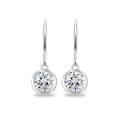 Wear these stylish earrings to enhance your daytime and evening attire. These stunning dainty earrings feature 6mm round bezel-set gemstones in a dangling 925 silver setting. These dainty earrings are secured by lever-backs. The earrings are crafted of fine sterling silver and are nickel & tarnish free. These trendy earrings in fine jewelry are a great addition to your sterling silver jewelry and gemstone jewelry collections. Product Details Metal Type sterling-silver Metal Stamp 925-sterlin Everyday Bezel Set Round Cut Earrings, Classic Teardrop Earrings With Bezel Setting, Classic Teardrop Bezel Set Earrings, Sterling Silver Jewelry With Bezel Setting And Dangle Shape, Sterling Silver Dangle Earrings With Bezel Setting, Everyday Fine Jewelry Earrings With Bezel Setting, Everyday Round Earrings With Bezel Setting, Anniversary Bezel Set Drop Earrings, Minimalist Sterling Silver Earrings With Bezel Setting