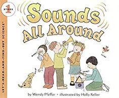 an image of children singing and playing with sound equipment in front of the words sounds all around