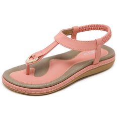 Comfort Slip On Sandals – Comfy Sandals Ankle Strap Sandals Flat, Lady Shoes, Ankle Strap Flats, Women Flats, Beach Flip Flops, Womens Summer Shoes, Ankle Support, Fashion Sandals, Flats Shoes