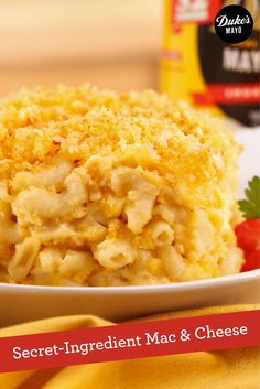 southern macaroni and cheese casserole on a plate