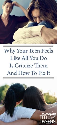 two people hugging each other with the caption why your teen feels like all you do is crazize them and how to fix it