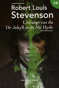 the cover to robert louis stevenson's book, letrangge cas du dr jekyl et de mr hyde