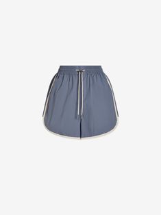 Cut to a high-rise fit with a toggle adjustable waist, these shorts are crafted from a soft, textured woven nylon shell for lightweight comfort. Available in three new colors, they are perfect for the summer months. High Rise Shorts, Leather Dresses, Instagram Live, Summer Months, British Indian, Relaxed Style, Short Tops, New Color, Shoes Flats