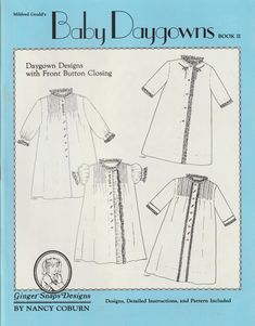 an old sewing pattern for a baby's dress and coat