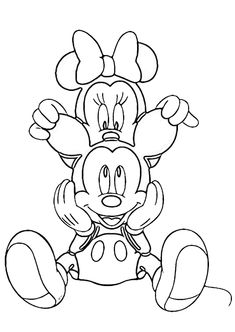 an image of a cartoon character that is in the style of mickey mouse coloring pages