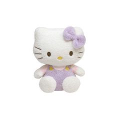 a hello kitty stuffed animal sitting on top of a white surface