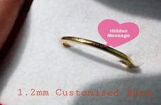 "Handmade secret message Engraved ring Band ring in 925 Sterling Silver Ring. The width of the band in 1.2mm solid sterling 925 silver band It is a solid sterling silver band ring you would cherish wearing for a long time :) Free customized Free Fast shipping. 925 Silver band ring ~It comes same as pictured, write into rationalization option if you want to write your own text.~ Personalization (optional) Enter the Text you want to write. <> Buyers are responsible for return shipping costs. If the item is not returned in its original condition, the buyer is responsible for any loss in value. minimalist band Ring With Love And Your lovely people  Personalized for her him and for your love Solid 925 Sterling Silver Ring  If You Are a Lover  Then ♡ This Ring Will Be Great Gift For Your Special Secret Message Ring, Letter Ring, Sterling Silver Rings Bands, Secret Messages, Initial Ring, Personalized Gifts For Her, Silver Band Ring, Personalized Rings, Sterling Silver Bands