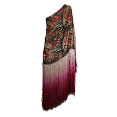 Brown Shawl, Fashion Decades, Ombre Scarf, Red Shawl, Vintage Shawls, Fringe Shawl, Brown Scarves, Antique Clothing, Vintage Couture