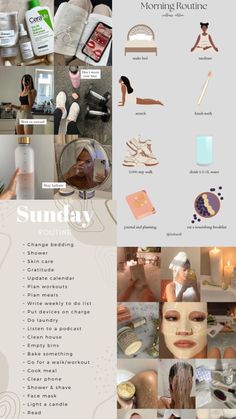 Sunday morning Routine🎧🛁🌸 Morning Routine Sunday, Sunday Morning Routine, Morning Routine Productive, Healthy Morning Routine, Routine Planner, Facial Skin Care Routine, Good Luck Quotes, Vision Board Inspiration