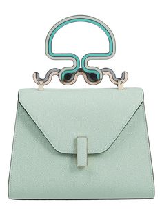 Mini Iside handbag from VALEXTRA in limited edition, personalized with Tessabit 70 years logo and available in 4 colors. Designed by Bethan Laura Wood, made in Italy, 100% leather, aqua green color, geometric top handle, buckle closure, inside pocket with Tessabit 70 years logo, adjustable and removable shoulder strap. This item is in size UNI and the color is Green Laura Wood, Geometric Top, Leather Handbags Women, Woman Bags Handbags, Aqua Green, Inside Pocket, Green Colors, Bags Handbags, Leather Handbags