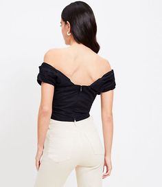 A structured, fitted top in fluid woven crowned with a draped off-the-shoulder neck, this top takes outfits in a fresh, glam direction. Off-the-shoulder sweetheart neck. Short sleeves. Back zip.,Bullet1:9 7/8" long,Imported:Imported,Fit:Fit: Relaxed — an easy shape that's just shy of loose,Length:Length: Abbreviated - hits at natural waist,Fabrication:Shell 96% Cotton 4% Spandex Lining 96% Cotton 4% Spandex,Garment Care:Machine Washable Loft Structured Off The Shoulder Top Size 14 Black Women's by Loft Size Regular - 14 Black Women's Cotton, Off, the, Shoulder, Sleeveless, Cami, Tops, Dressy, Occasion, Shell, 96%, Cotton, 4%, Spandex, Lining, 96%, Cotton, 4%, Spandex, Machine, Washable Getaway Dress, Social Dresses, Easy Shape, Fitted Top, Blazer With Jeans, Midi Maxi Dress, Off The Shoulder Top, Everyday Dresses, Sweetheart Neck