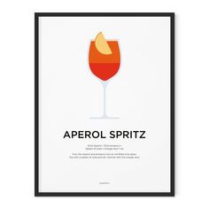 a poster with the words aperoli spritz and an orange slice in it