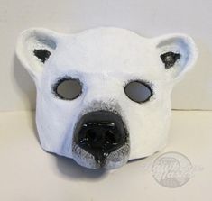 Polar Bear costume mask Bear mask wildlife zootopia Themed White Masks And Prosthetics, Hand Painted White Masks For Masquerade, Hand Painted White Mask For Masquerade, Hand-painted White Masks For Masquerade, Handmade White Masks And Prosthetics, Themed White Masks And Prosthetics For Masquerade, Artistic White Masks For Costume Party, Artistic White Costume Masks And Prosthetics, Artistic White Masks For Costumes