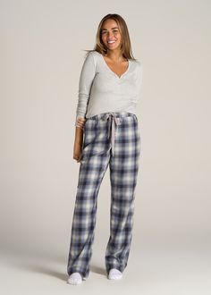 About Our Women’s Tall Flannel Pajamas You’ll never want to get out of bed when you’re wearing these women’s tall pajama pants. For years, tall women have had to settle for PJs that are way too short and fit in all the wrong places, but not anymore. You loved our classic flannel PJs and now we’re bringing you a pair with a regular fit and an open-bottom leg with all the length you need. These pajama pants have been designed exclusively for women between 5’9” and 6’6” with two different length op Pajama Pants Women, Spn Dr, Flannel Pj Pants, Flannel Pjs, Flannel Pajama Pants, Get Out Of Bed, Ankle Socks Women, Flannel Women, Flannel Pajamas