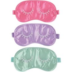 Give your guests the ultimate pampering experience with Satin Pastel Closed Eyes Spa Party Sleep Masks. These silky satin masks come in three colors and feature cute embroidered eyelashes. Perfect for spa-themed birthday parties they make a fun and cozy party favor! pbSatin Pastel Closed Eyes Spa Party Sleep Masks product details:-b-p ul li6 headbands per package-li li2 each of 3 colors-li li8in wide x 4in tall-li liEmbroidered details-li liSatin-li liOne size fits most-li -ul Party Eye Mask, Pirate Costume Accessories, Popular Costumes, Party Eyes, Girls Party Favors, Barbie Costume, Luxurious Spa, Sleep Masks, Star Wars Costumes