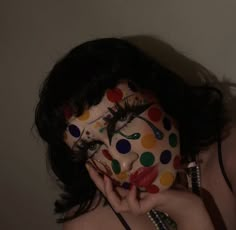 Cute Subtle Clown Makeup, Creepy Cute Clown Makeup, Clown Makeup Inspo Colorful, Abstract Clown Makeup, Editorial Clown Makeup, Shower Makeup, Clown Outfit, Clown Pics