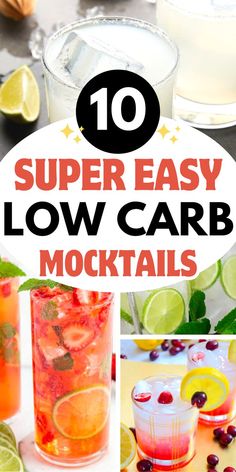 the top ten super easy low carb cocktails