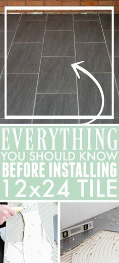 there is a tile floor that has been installed and the words everything you should know about it