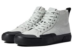 Globe Los Angered II - Men's Skate Shoes : Undyed/Black : Clean, classic style meets modern performance with the Globe Los Angered II high-top shoes! Part of the +/+ Collection inspired by Dion Agius. High-top sneakers in a fashion-forward silhouette. Uppers of full-grain leather or oiled suede with stitch panel detail. Nitrolite shockbed for all-day comfort. Super V outsole offers flexible, lightweight wear. S-Trac lug pattern and additional material thickness in the toe and heel ensure long-la Gray Leather Skate Shoes With Gum Sole, Gray Leather Skate Shoes With Contrast Sole, Suede High-top Sneakers With Boost Midsole, Casual Suede High-top Sneakers With Vulcanized Sole, Gray Leather High-top Sneakers With Boost Midsole, Suede High-top Sneakers With Rubber Sole For Streetwear, Sporty Suede Mid-top High-top Sneakers, Urban High-top Suede Sneakers With Gum Sole, Urban Suede High-top Sneakers With Gum Sole