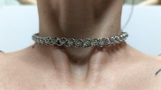 This chain maille choker is made with stainless steel for a bright silver exterior and features "hidden" captive beads that add a sparkle from the interior. Perfect as an accessory to any outfit this choker can be dressed up or worn everyday. The piece measures 12 inches with an additional 1.5 inches of adjustable room.  If you need a different length please reach out to me, I can always shorten chain maille however, depending on the availability of materials lengthening them is not always possi Choker Silver, Chainmaille Bracelet, Chain Maille, Cute Box, Bead Chain, Beaded Chain, Beautiful Bracelet, Chains Necklace, Different Colors