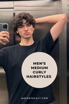 The Best Medium Curly Hairstyles for Men (Top 30 Looks) | Fancy & Aesthetic Medium Curly Hairstyles for Men Thick Curly Haircuts, Curtain Haircut