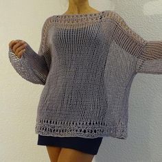 Knitted oversized sweater. This product is light and airy.Practical and convenient.Great addition to your everyday clothing.MADE TO ORDER!!!It takes 2-3 weeks before item is made and ready to ship!Material: cotton, acrylicSize:Small/Medium/LargeS (US 4-6; UK 8-10; EU 34-36)M (US 8-10; UK 12-14; EU 38-40)L(US 12-14; UK 16-18; EU 42-44)Measurements:Length 75 cm (29.5 '')In picture knitted product is demonstrated on S size model with 160 cm in height.Knitted and crocheted clothing by ConexosStudio! Long Sleeve Open Knit Sweater For Beach, Bohemian Crew Neck Sweater For Summer, Bohemian Crew Neck Summer Sweater, Casual Open Knit Sweater For Beach Cover-up, Casual Open Knit Sweater For Beach, Bohemian Long Sleeve Sweater For Summer, Summer Bohemian Crew Neck Sweater, Bohemian Long Sleeve Summer Sweater, Casual Long Sleeve Crochet Top As Beach Cover-up