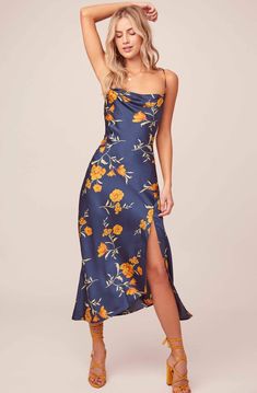 Gaun Fashion, Silk Midi Dress, Wedding Guest Dresses, Dresses To Wear To A Wedding, Floral Midi Dress, Guest Dresses, Pretty Dresses