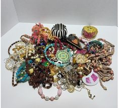 Jewelry Lot 4lbs 13oz Fashion Costume Jewelry for Sale Mixed Media Arts Crafting Great for Mixed Media Arts Crafting Pre-owned but good condition Please see pictures Let us know if you have any questions Jewelry For Sale, Fashion Costume, Mixed Media Art, Festival Season, Costume Jewelry, Beauty Book, Mixed Media, Beaded Necklace, Arts And Crafts