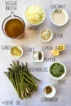 the ingredients to make this recipe include asparagus, lemon juice, sugar, and seasoning