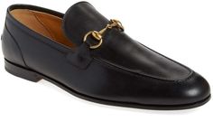 Gucci Jordaan Bit Loafer Elegant Gucci Loafers With Leather Footbed, Classic Almond Toe Loafers With Horsebit Detail, Gucci Leather Shoes With Leather Lining For Work, Gucci Loafers With Leather Lining For Work, Classic Gucci Loafers With Leather Lining, Gucci Formal Loafers With Horsebit Detail, Gucci Classic Leather Shoes For Work, Classic Gucci Loafers For Work, Classic Gucci Leather Shoes For Work