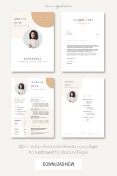 Kreative Bewerbungsvorlage Word und Pages Application Design Layout, Resume Design Inspiration, Resume Builder, Cv Design, Portfolio Layout, Application Design, Career Coach, Cover Letter For Resume