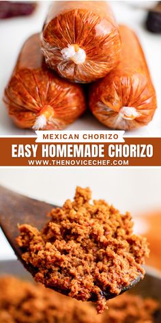 an image of mexican chorros on a spoon with the text easy homemade cincoro