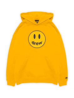 Drew House Mascot Hoodie Golden Yellow Prior Golden Yellow Color, Yellow Hoodie, A Bathing Ape, Golden Yellow, Smiley Face, Connecticut, Justin Bieber, Black Hoodie