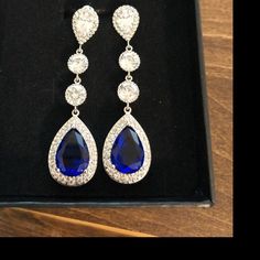 Blue Sapphire Bridal Jewelry Set Wedding Blue Crystal Set Blue | Etsy Blue Bridal Jewelry, Jewelry Sapphire, Teardrop Jewelry, Bridal Jewelry Set, Wedding Blue, Blue Bridal, Bridesmaid Jewelry Sets, Crystal Set, Wedding Jewelry Sets