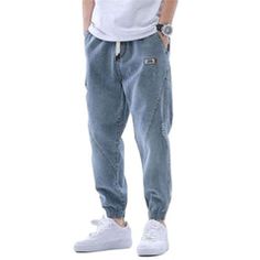 Loose men's jeans with straps – Rae Jeans Trendy Summer Jeans With Drawstring, Summer Denim Jeans With Drawstring, Summer Cotton Jeans With Drawstring, Summer Drawstring Denim Jeans, Hip Hop Style Summer Cargo Jeans, Summer Hip Hop Cargo Jeans With Relaxed Fit, Summer Hip Hop Relaxed Fit Cargo Jeans, Summer Hip Hop Cargo Jeans, Summer Hip Hop Relaxed Cargo Jeans