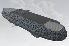 an image of a futuristic looking object flying in the sky