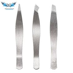 Three Mini Eyebrow Tweezers For Shaping, Defining & Grooming Brows, Great For Touchups On The Go, Vegan & Cruelty-Free Material: Stainless Steel Color: Silver #tweezer #tweezers #tweezerset #eyelashtweezer #lashtools #eyelashtweezers #beauty #lashextensions #eyelashes #lashes #lashlove #eyelashextensions #eyebrows #eyelashextension #lashmaker #tweezersbeauty #tweezerman #tweezercase #lashesonfleek #tweezermurah #makeup #lashtweezer #tweezermanxhudabeauty #lash #classiclashes #minklashes Eyebrow Tweezers, Tweezers Eyebrows, Go Vegan, Huda Beauty