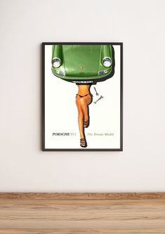 Porsche 911 Poster: The Dream Model This piece captures a timeless beauty appreciated by all car lovers. This vintage Porsche 911 incorporates a fine elegance alongside the bold beauty and power of the female figure. Two models, both symbolising style, grace and power come together to create the statement piece for both automotive enthusiasts and art collectors alike. Digital Download By purchasing as a digital download you may print the poster at any size using our digital file, giving you the Trendy Bedroom Art, Wall Art Posters Printables, Set Of 3 Prints Wall Art, Unique Wall Prints, Poster On Wall Ideas, Neutral Wall Prints, Wall Art Digital, Porsche Posters Vintage, Cool Prints For Wall