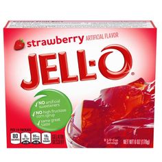 a box of jello sitting on top of a table