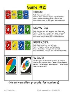 Uno and Emotions Games; Explore Feelings with Uno Game (2 Games in 1) Printable Uno Get To Know You Game, Uno Coping Skills Game, Connect 4 Therapy Game, Diy Therapy Games, Uno Emotions Game, Therapy Card Games, Dice Therapy Game, Uno Therapy Game, Feelings Uno