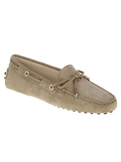 100% Cow Leather Sole:, 100% Leather And Rubber | Tod's Women's Gommino Loafer in Beige | FW23/24