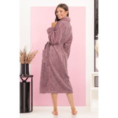 Introducing the ultimate in luxurious comfort, our premium plush fleece hooded bathrobe is the epitome of indulgence for those chilly mornings and cozy evenings. Designed with a blend of superior softness and warmth, this robe is a must-have in your loungewear collection. Its meticulous construction from high-grade microfiber fleece ensures an unparalleled fluffy and fuzzy texture, making every moment spent in this robe an experience in pure bliss. Crafted for women, our robe boasts a timeless d Cozy Hooded Robe For Winter, Cozy Hooded Winter Robe, Long Plush Robe, Winter Hooded Lounging Robe, Fuzzy Robes For Women, Hooded Winter Robe For Sleep, Winter Sleep Cotton Robe, Fluffy Bathrobe, Fuzzy Robe