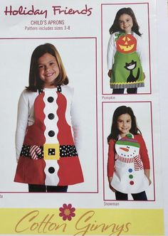 the children's christmas dress pattern is shown