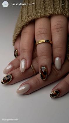 Tortoise Shell Nails, Shell Nails, Gelish Nails, Summery Nails, Elegant Nails, Minimalist Nails, Nail Art Ideas, Dream Nails, Fire Nails